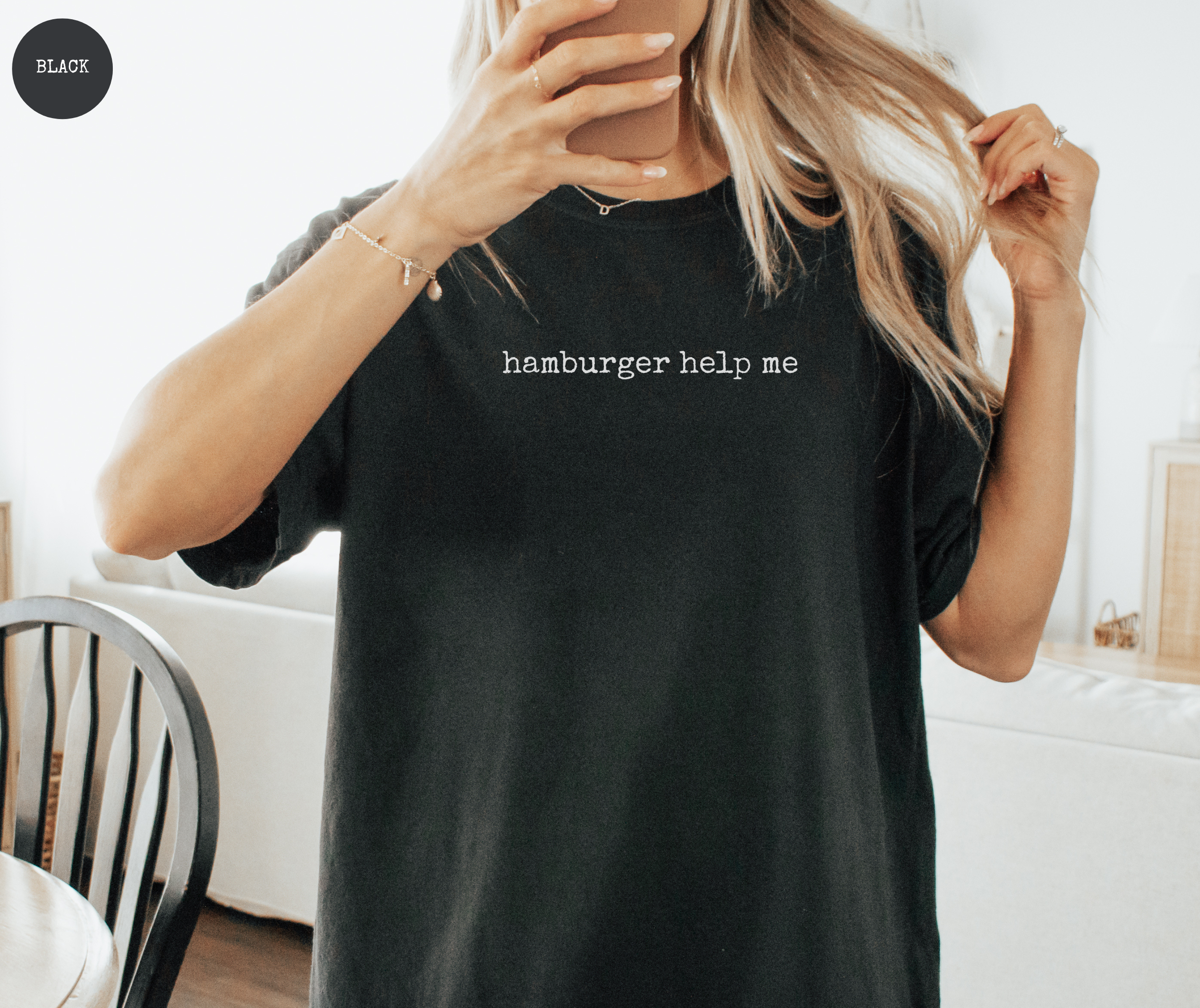T-shirt « Hamburger, aide-moi »