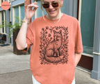 Retro Linocut Fox T-Shirt