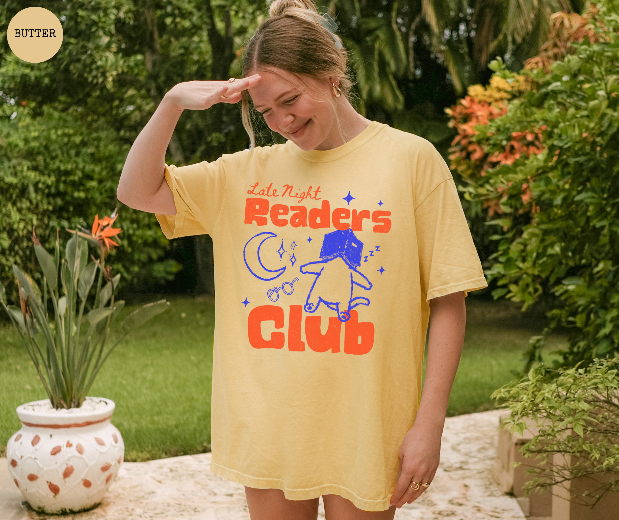 Late Night Readers Club Cat T-Shirt