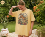 Retro Linocut Tiger T-Shirt