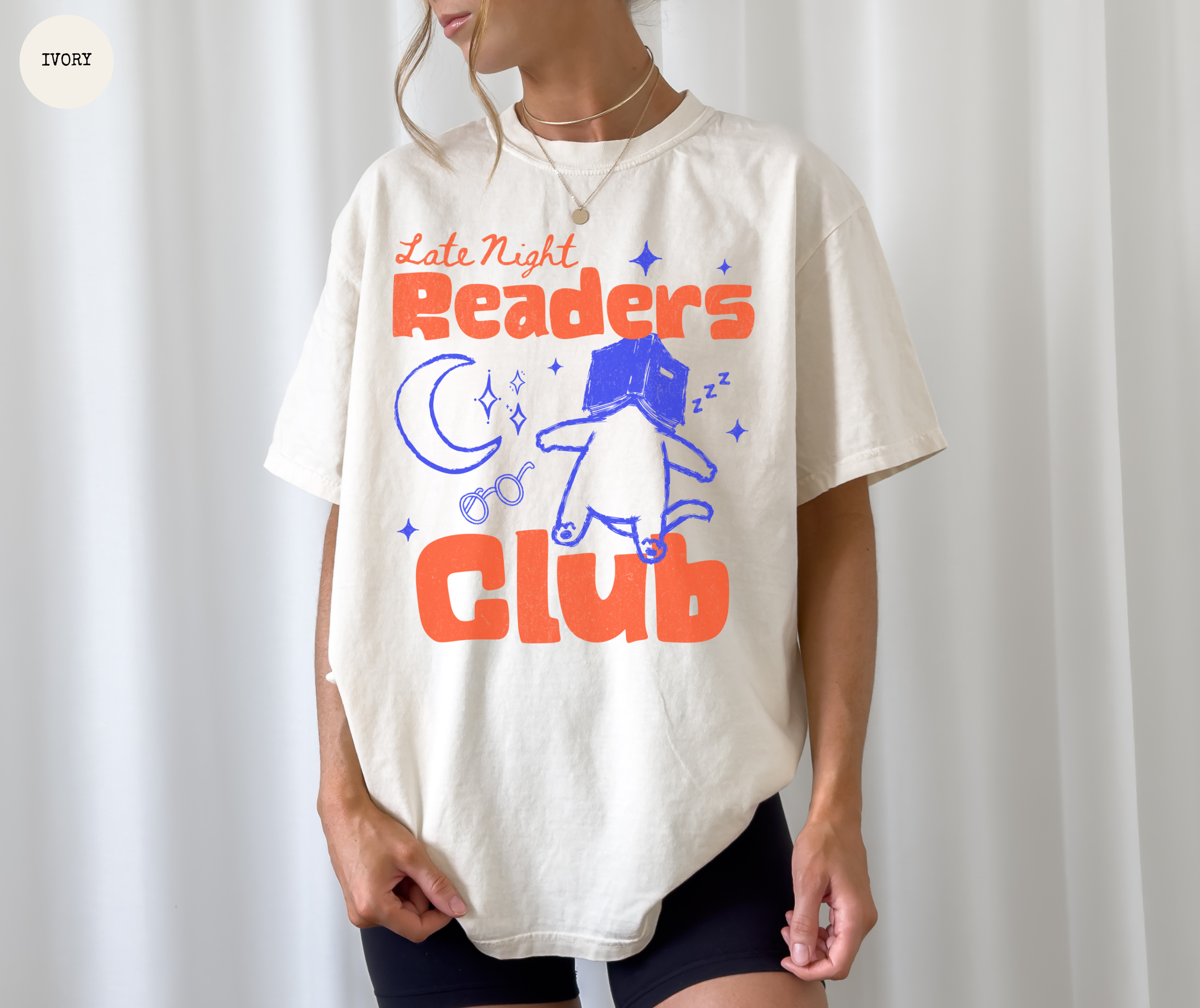 Late Night Readers Club Cat T-Shirt