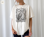 Retro Linocut Owl T-Shirt