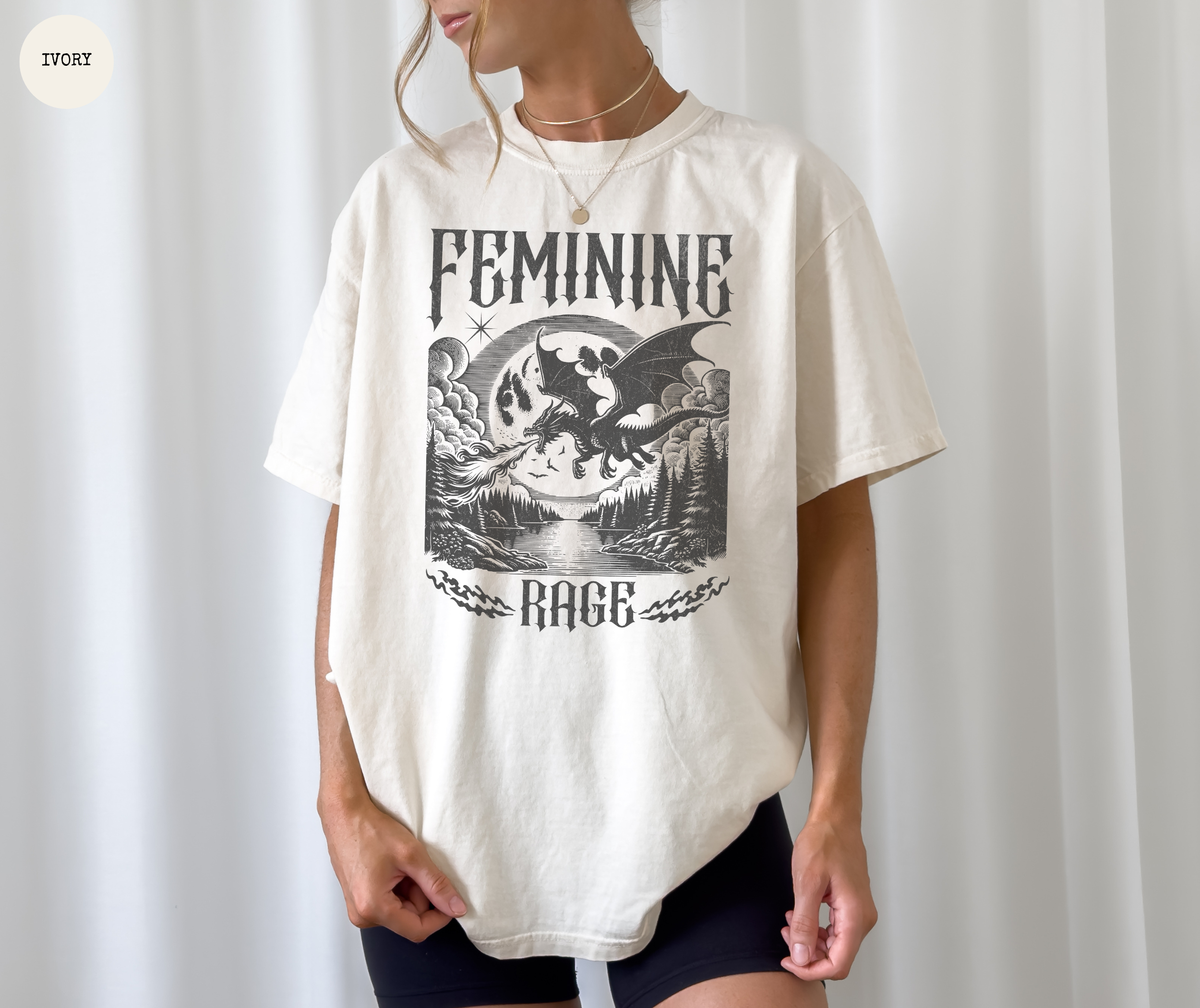 Feminine Rage Dragon T-Shirt