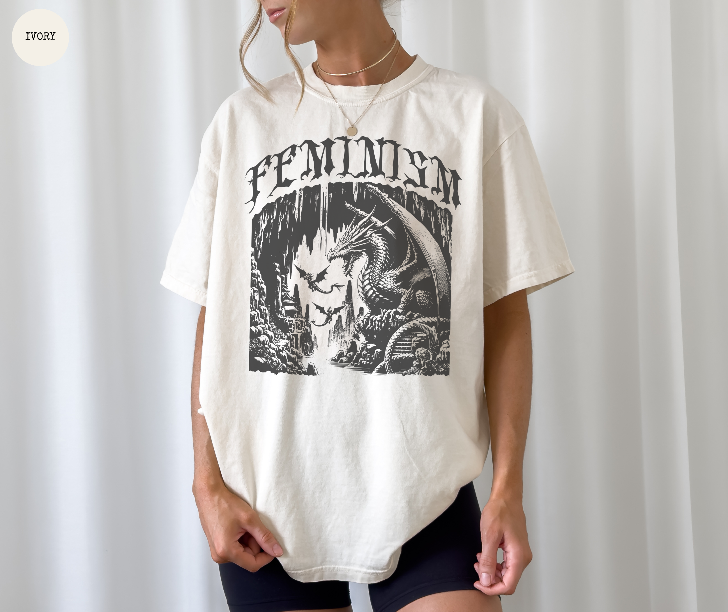 Feminism Dragon Fantasy T-Shirt