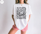 T-shirt Grenouille Linogravure Rétro