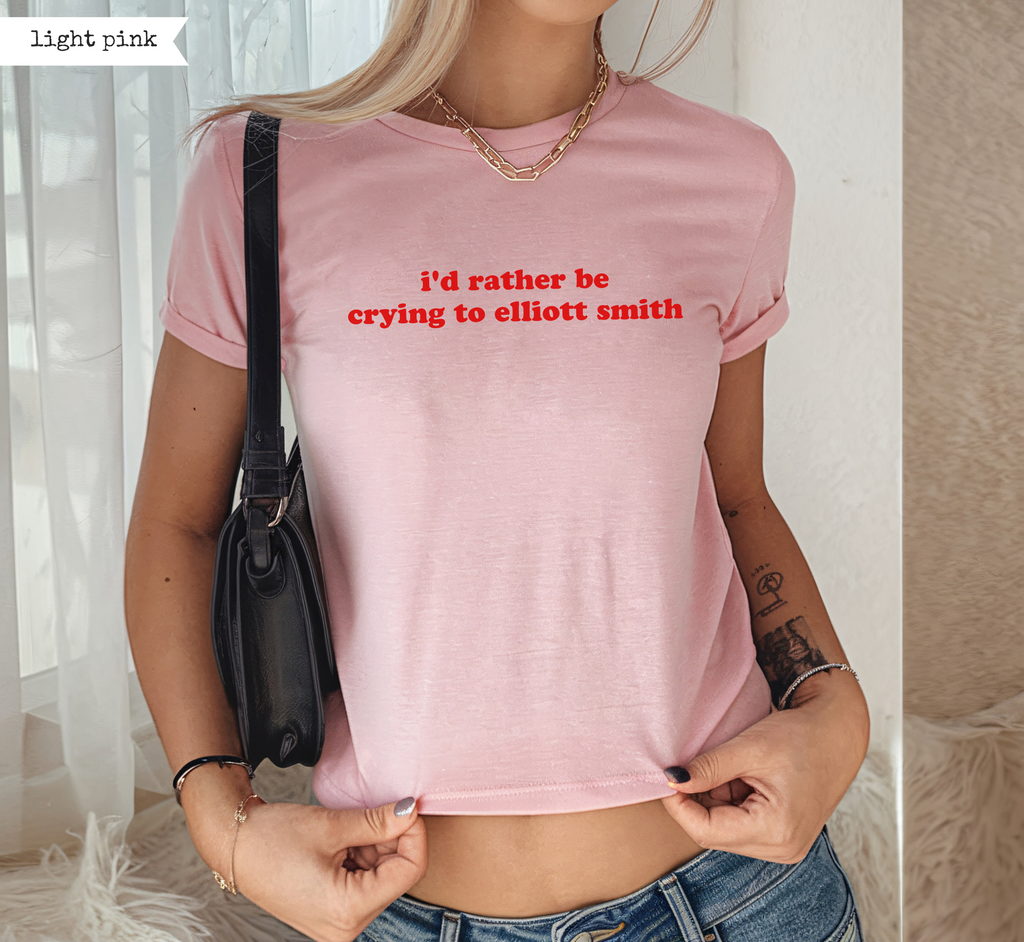 I'd Rather Be Crying To Elliott Smith Baby Tee