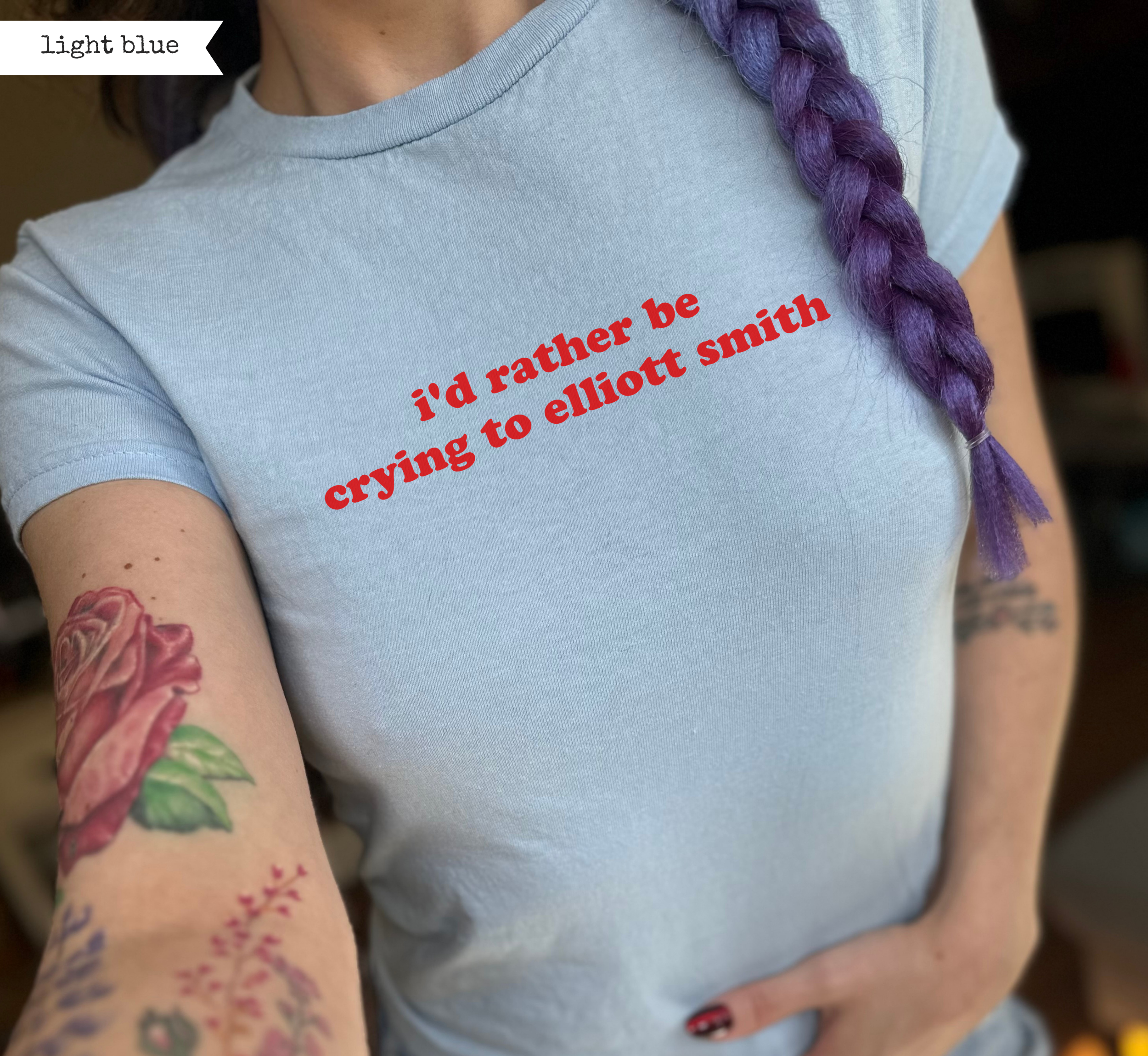 I'd Rather Be Crying To Elliott Smith Baby Tee