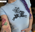 Medieval Fairy Riding Hare Baby Tee