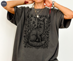 Retro Linocut Fox T-Shirt