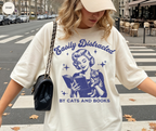 T-shirt Facilement distraite par les chats et les livres