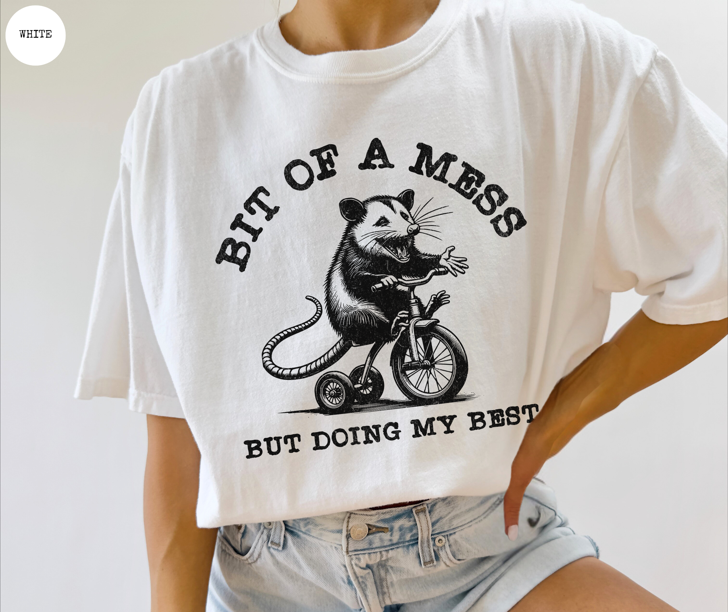 T-shirt Un peu en désordre mais je fais de mon mieux