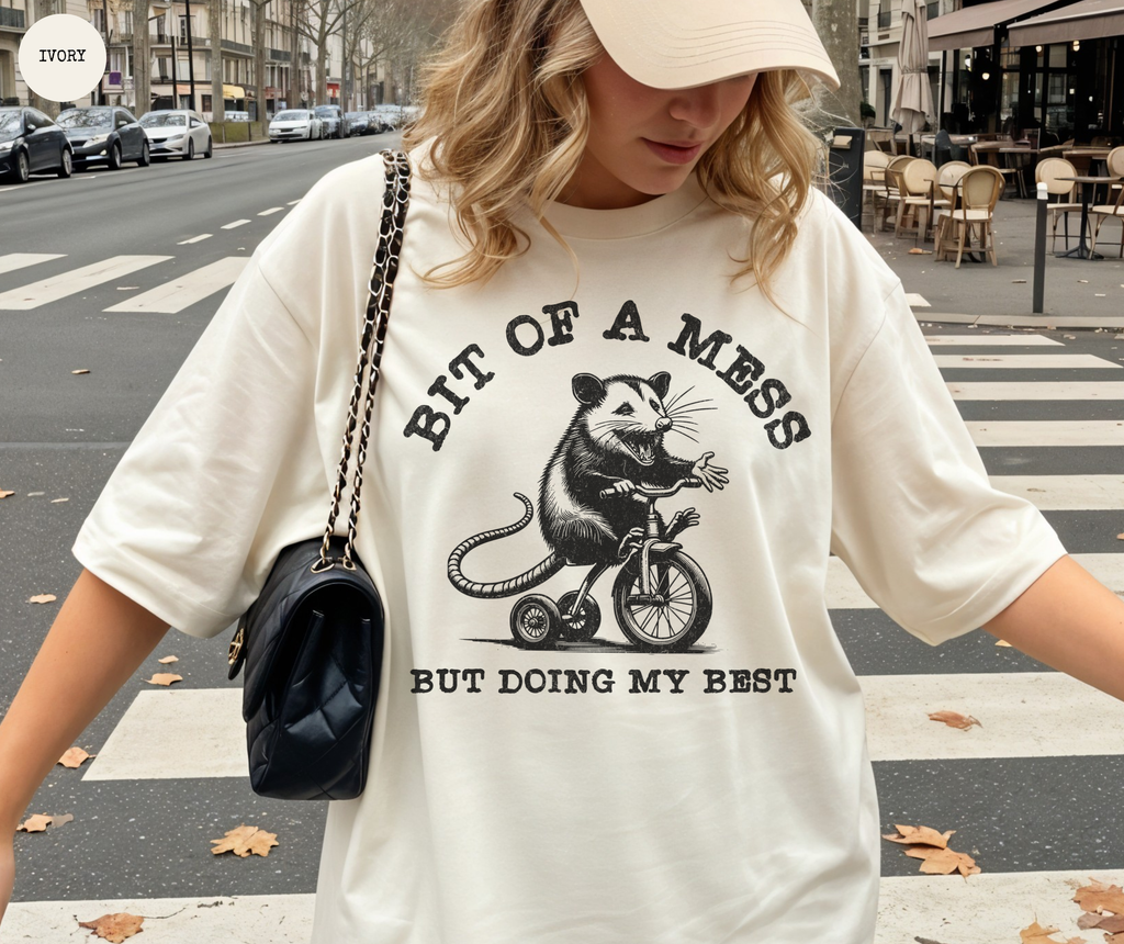 T-shirt Un peu en désordre mais je fais de mon mieux