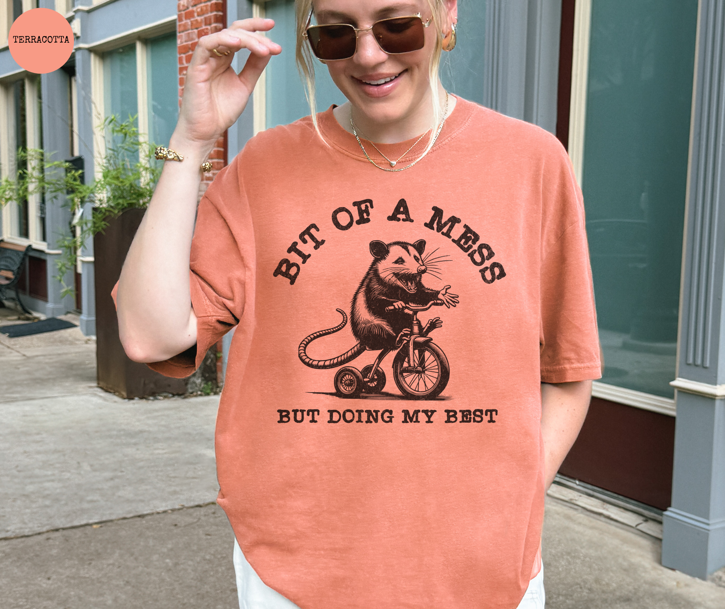 T-shirt Un peu en désordre mais je fais de mon mieux