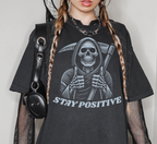 Stay Positive Grim Reaper T-Shirt