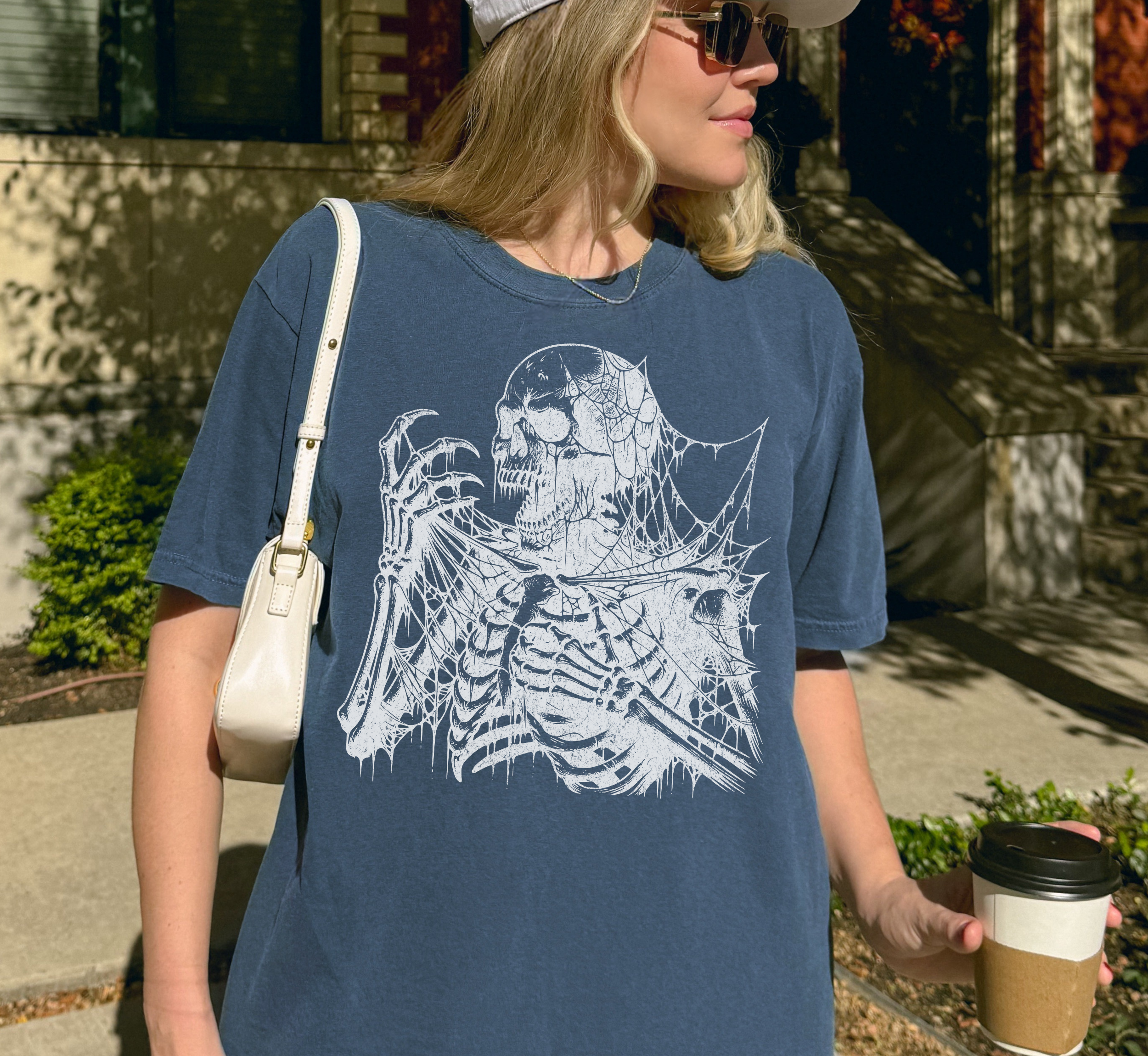 T-shirt Squelette Hurlant