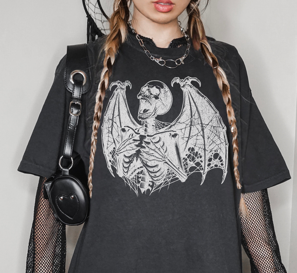 Screaming Winged Skeleton T-Shirt