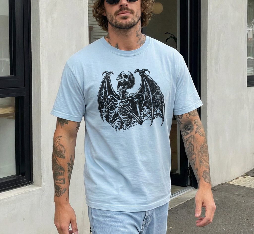 Screaming Winged Skeleton T-Shirt