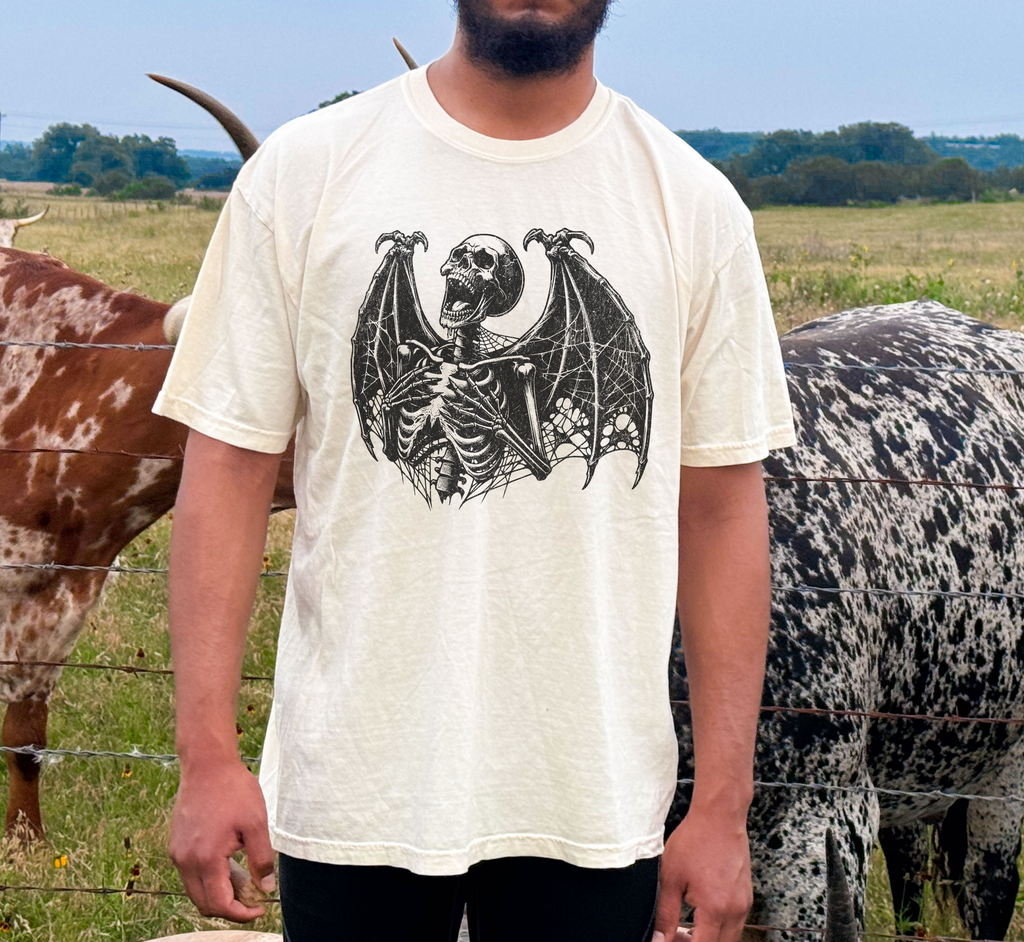 Screaming Winged Skeleton T-Shirt