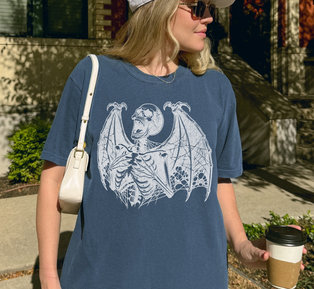 Screaming Winged Skeleton T-Shirt