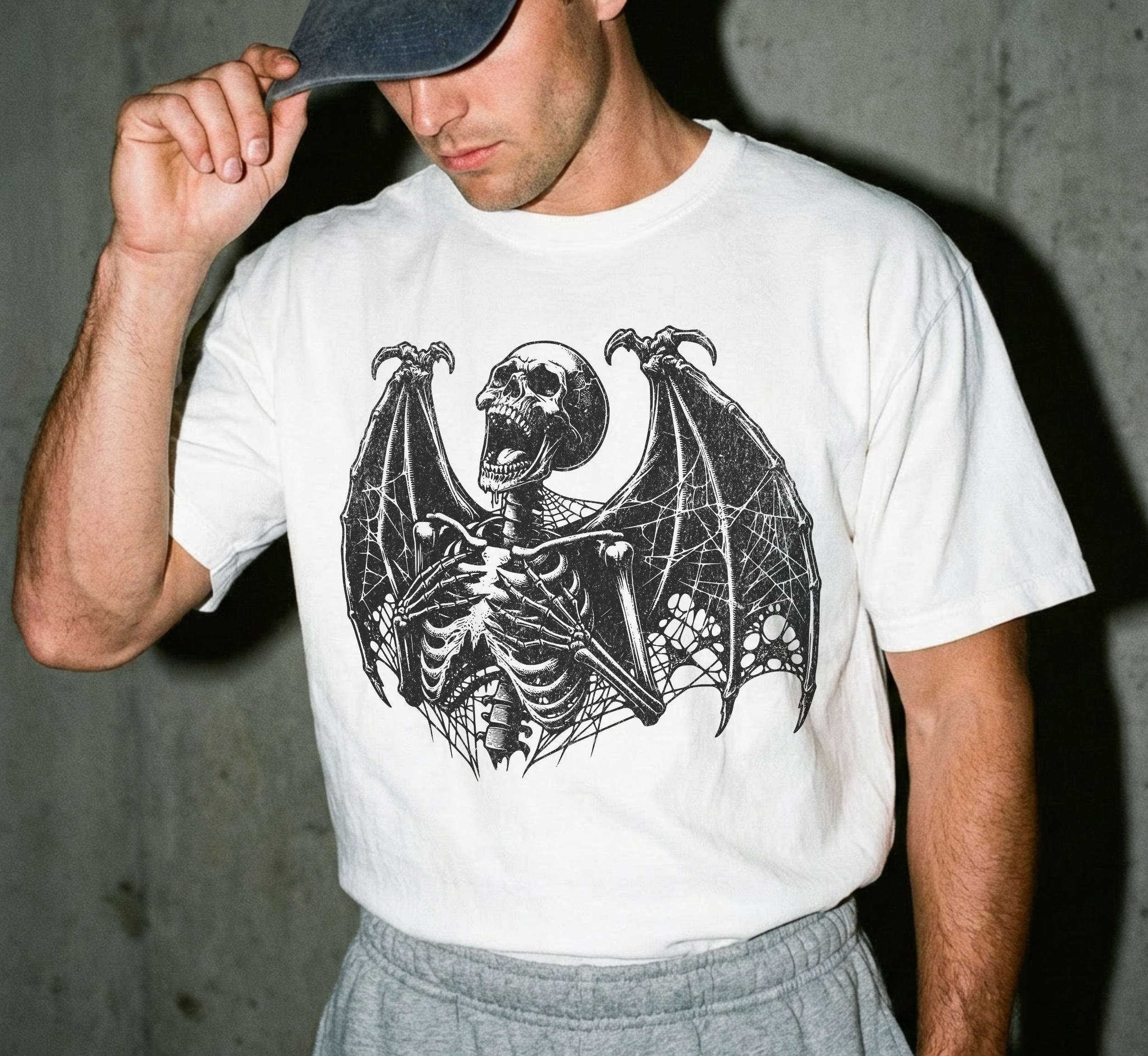 Screaming Winged Skeleton T-Shirt