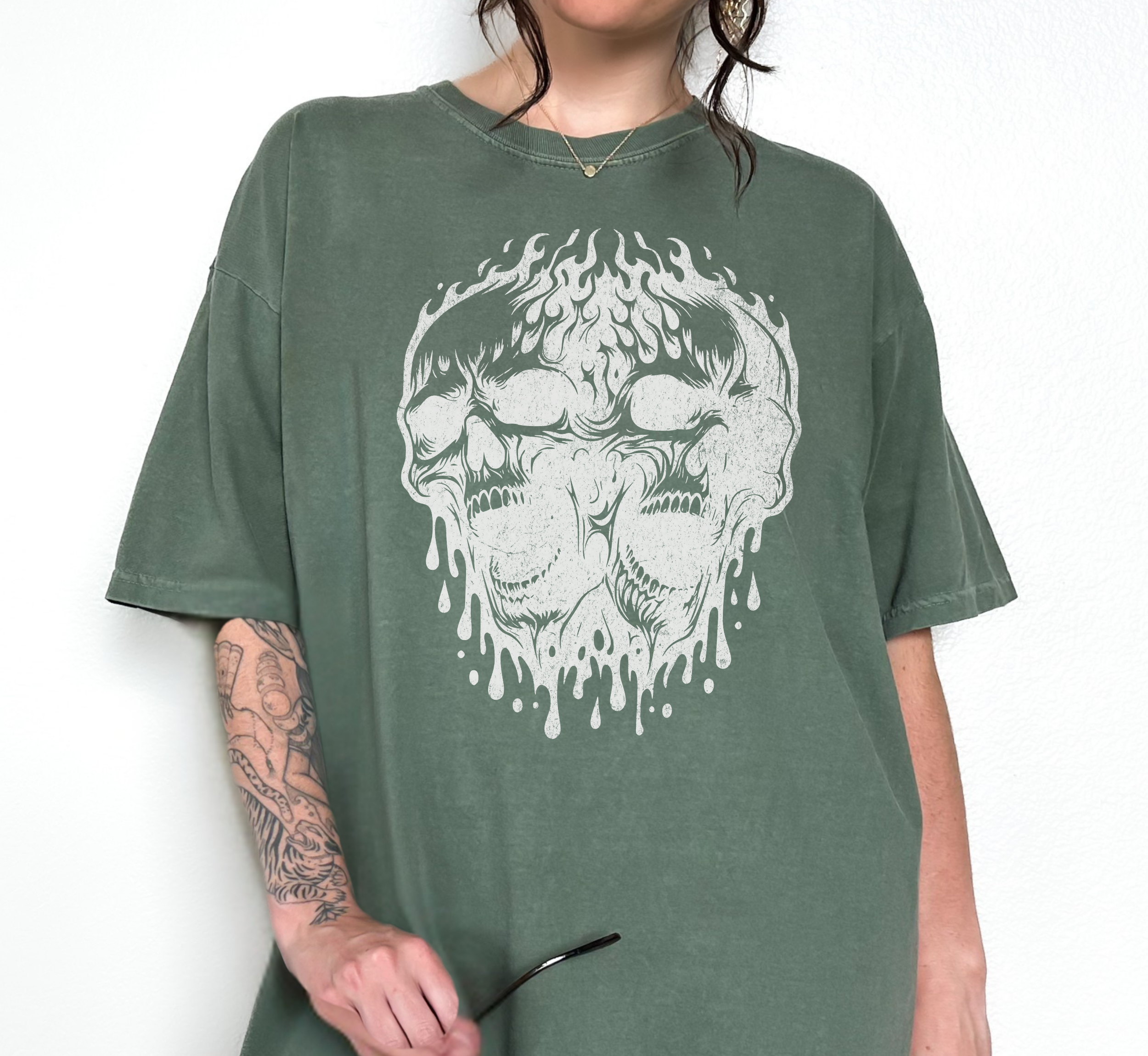 Melting Skulls Vintage Horror T-Shirt