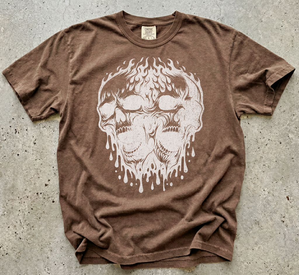 Melting Skulls Vintage Horror T-Shirt
