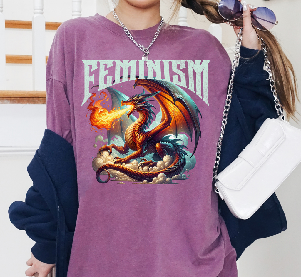 Feminism Dragon Fantasy T-Shirt