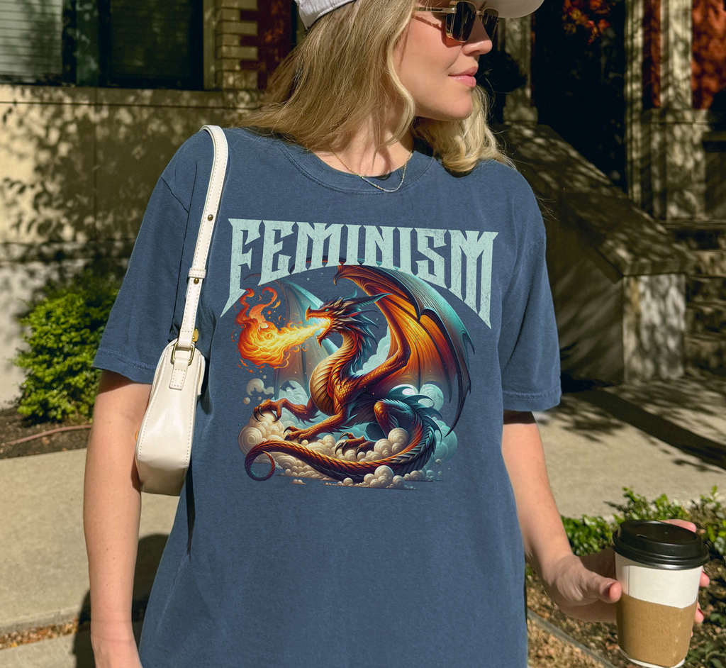 Feminism Dragon Fantasy T-Shirt