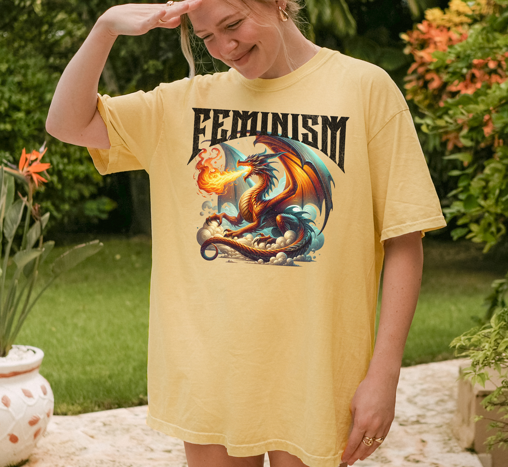 Feminism Dragon Fantasy T-Shirt