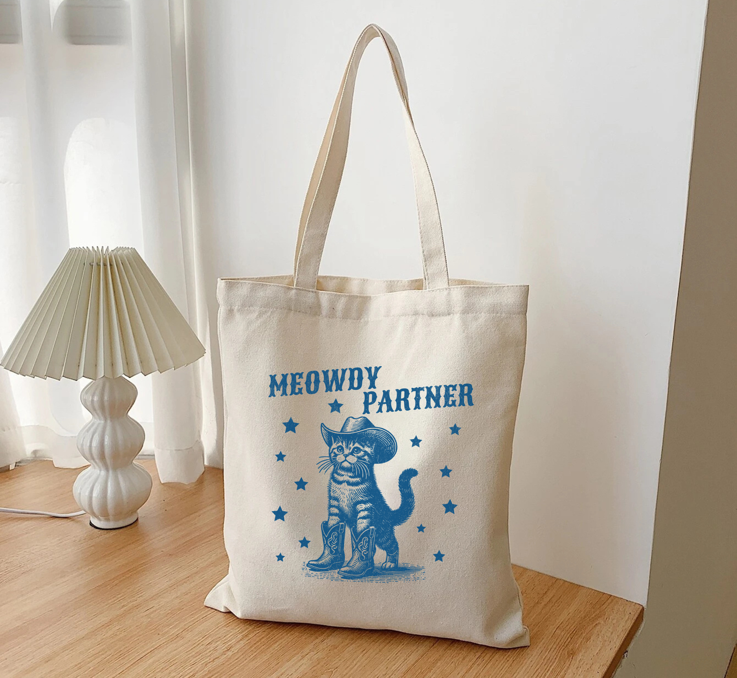 Meowdy Partner Cowboy Cat Tote Bag