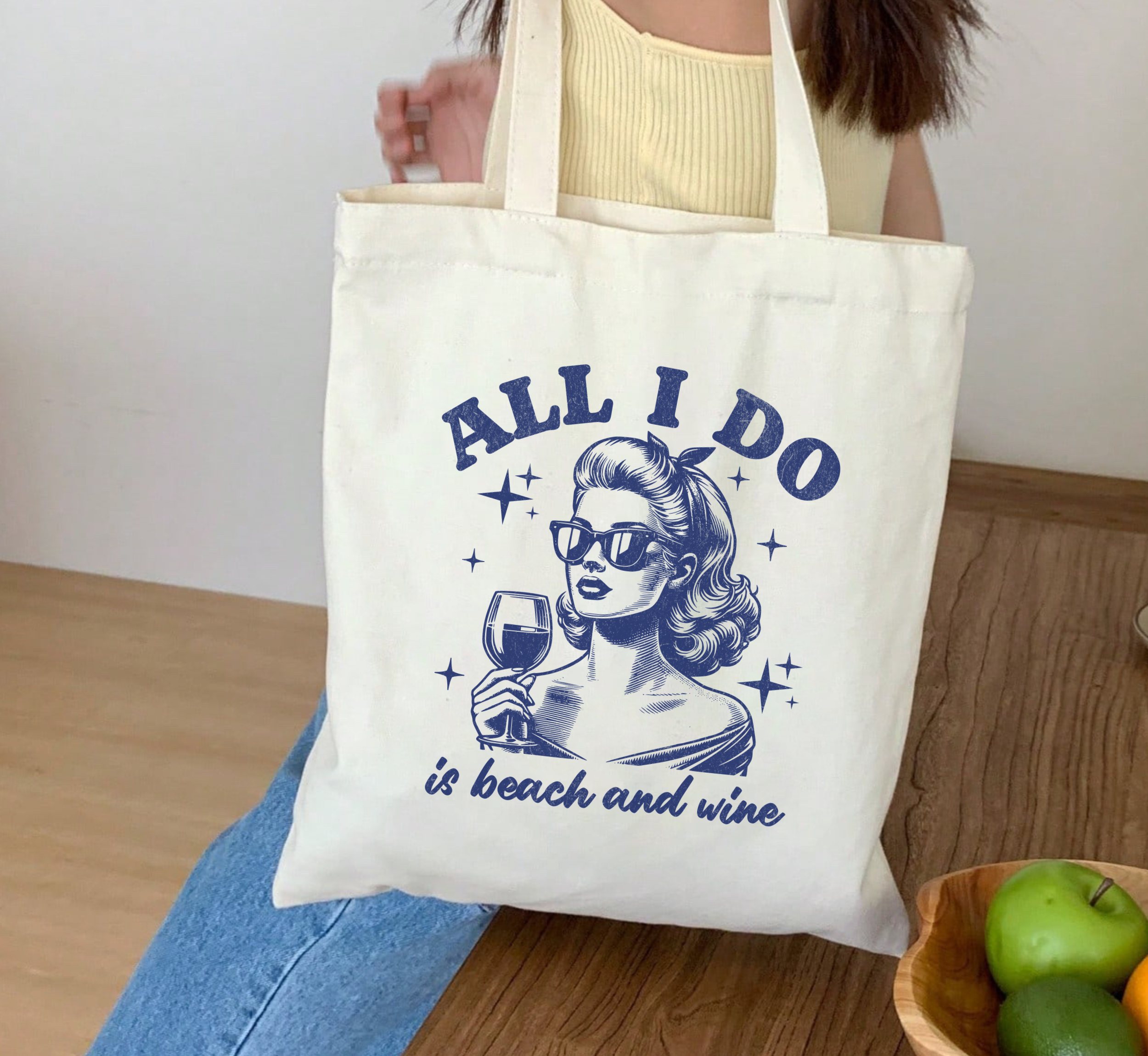 All I Do Is Beach And Wine Tote Bag