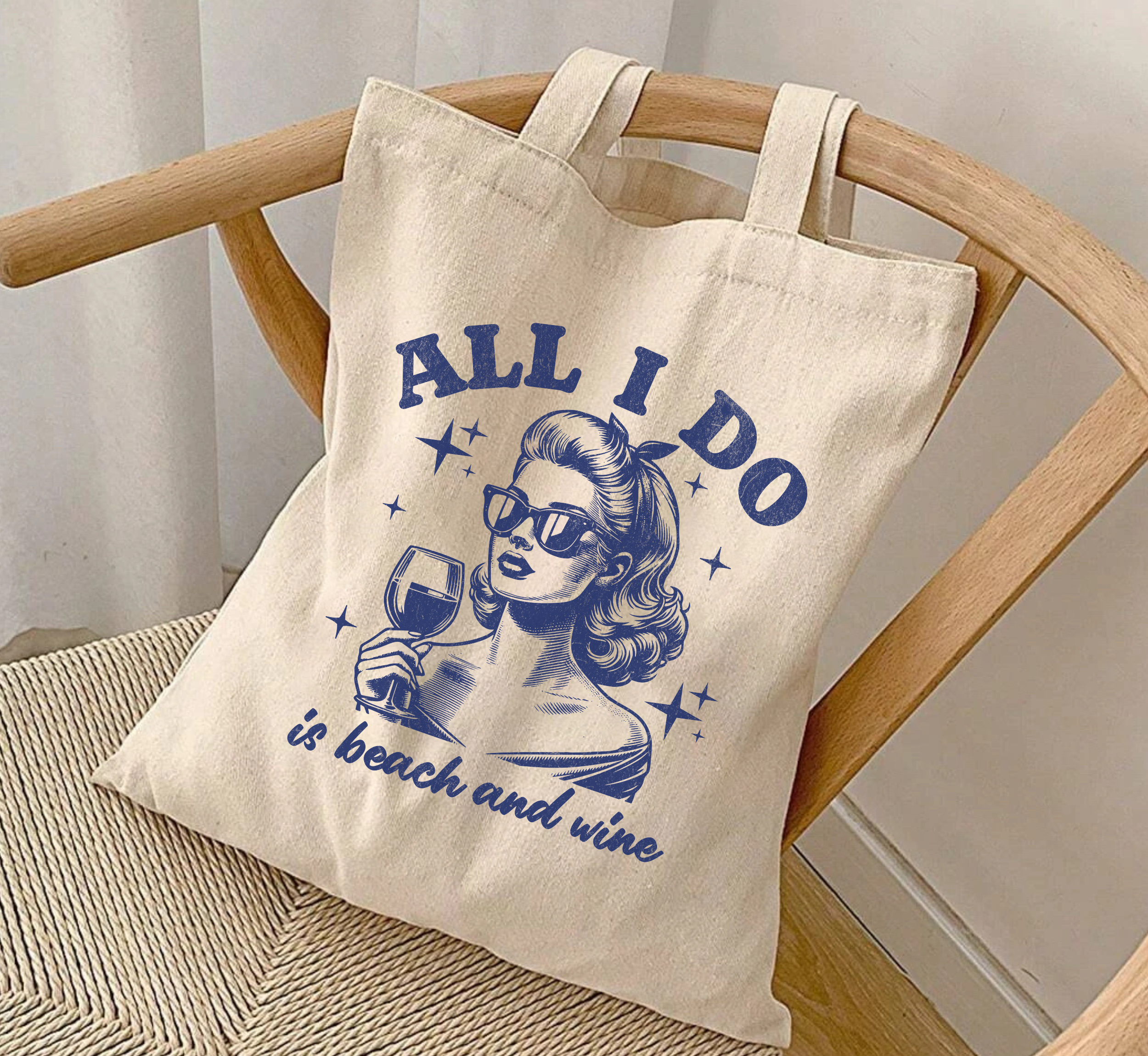 All I Do Is Beach And Wine Tote Bag