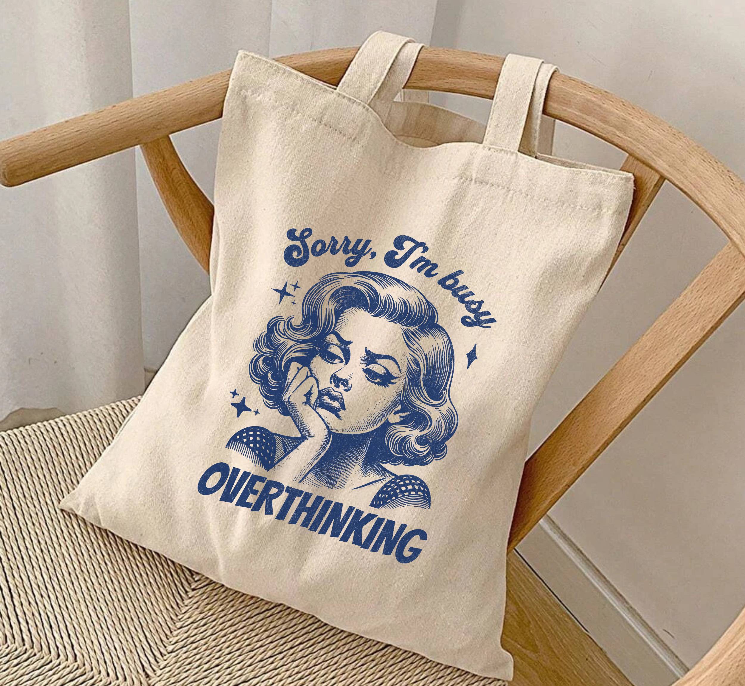 Sorry I'm Busy Overthinking Tote Bag