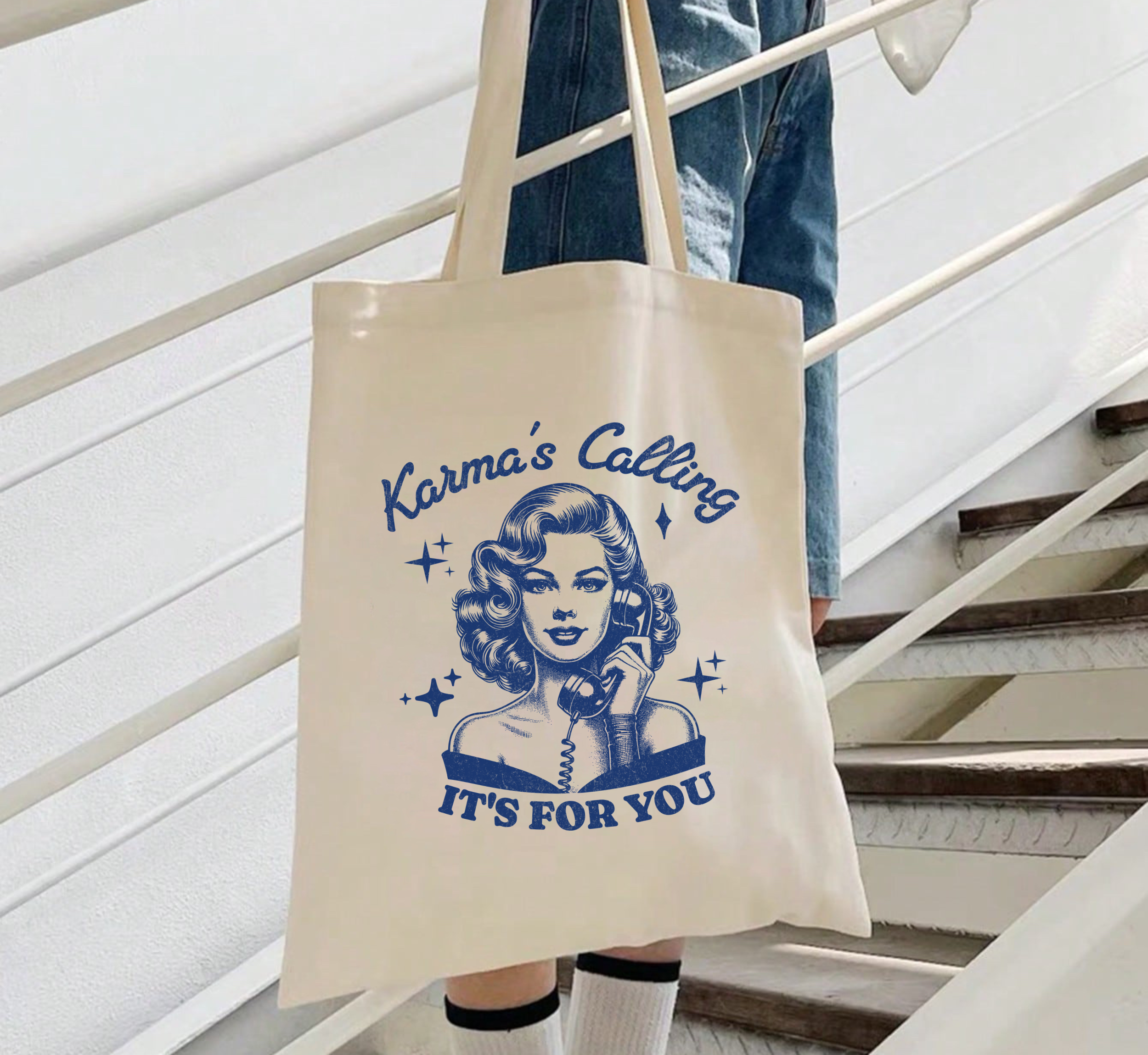 Sac fourre-tout "Le Karma t'appelle, c'est pour toi"