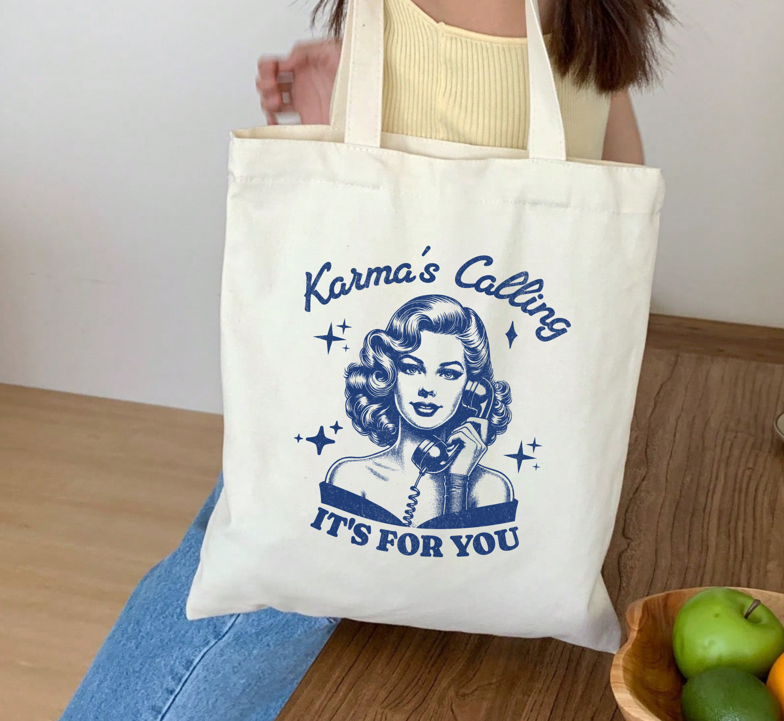 Sac fourre-tout "Le Karma t'appelle, c'est pour toi"