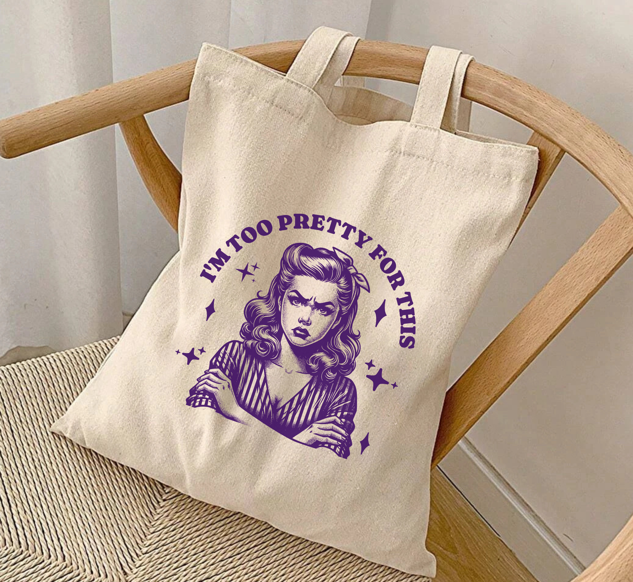 Je suis trop jolie pour ce tote bag
