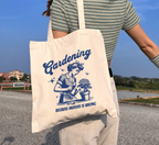Gardening Because Murder Is Wrong Tote Bag