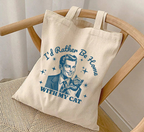 I'd Rather Be Home With My Cat Tote Bag