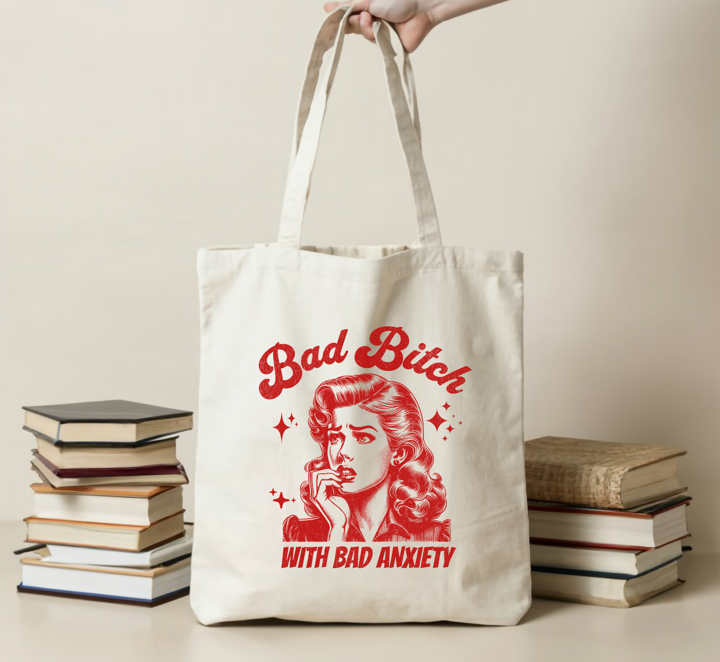 Bad Bitch With Bad Anxiety Tote Bag