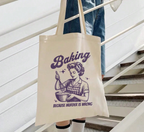 Baking Because Murder Is Wrong Tote Bag