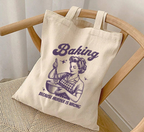 Baking Because Murder Is Wrong Tote Bag