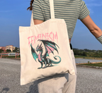 Feminism Dragon Tote Bag