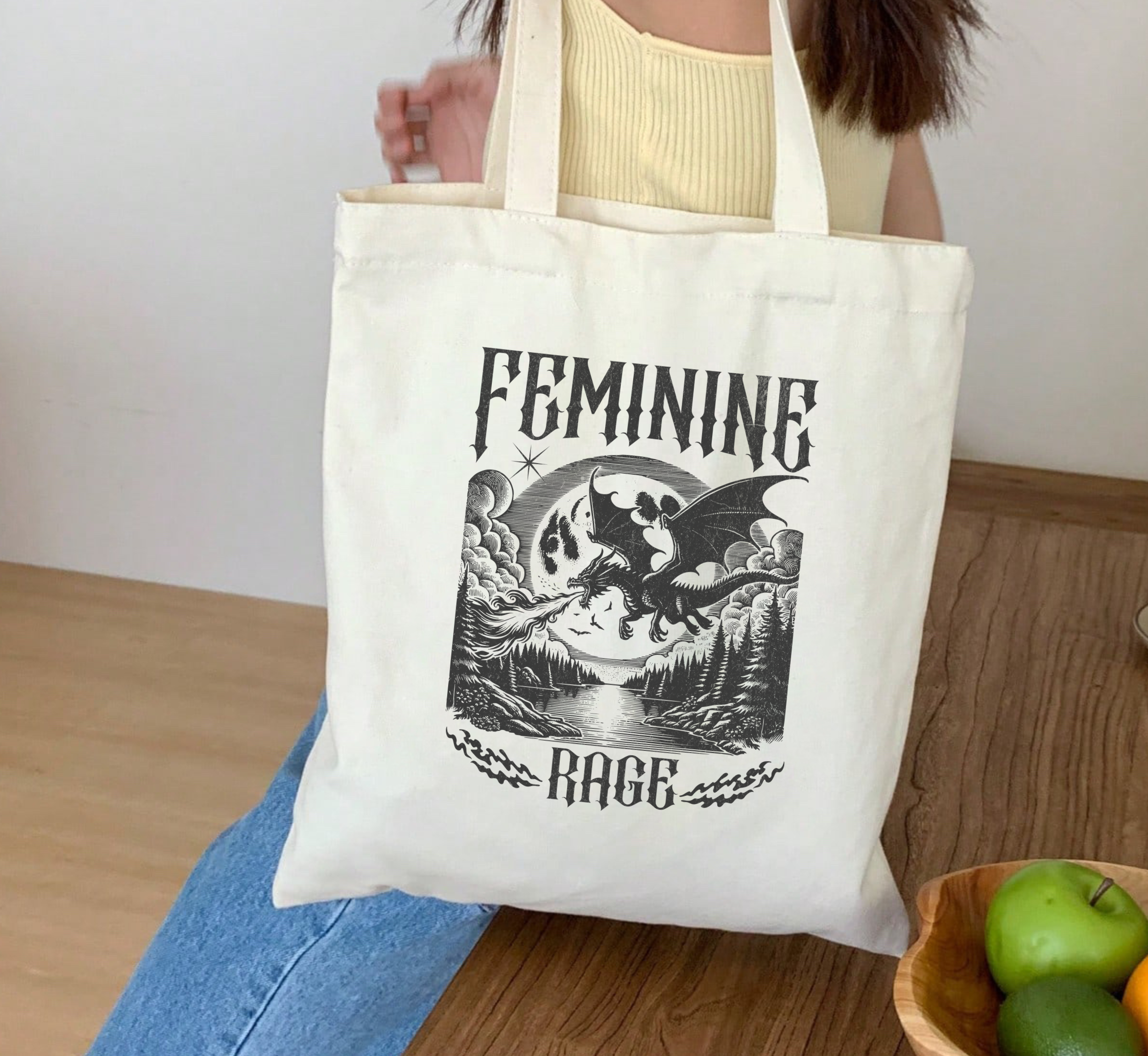 Sac fourre-tout Dragon Colère Féminine