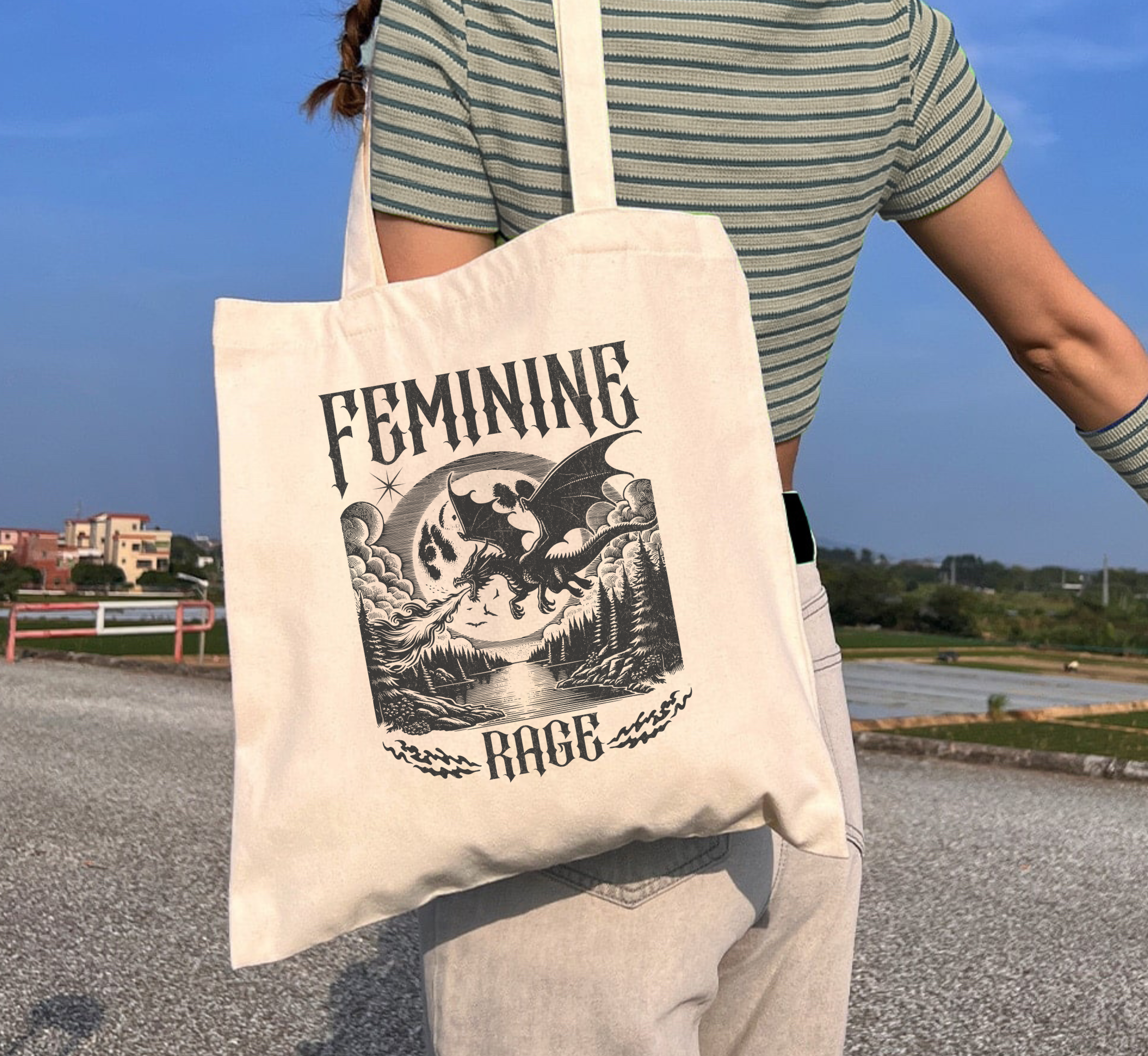 Sac fourre-tout Dragon Colère Féminine