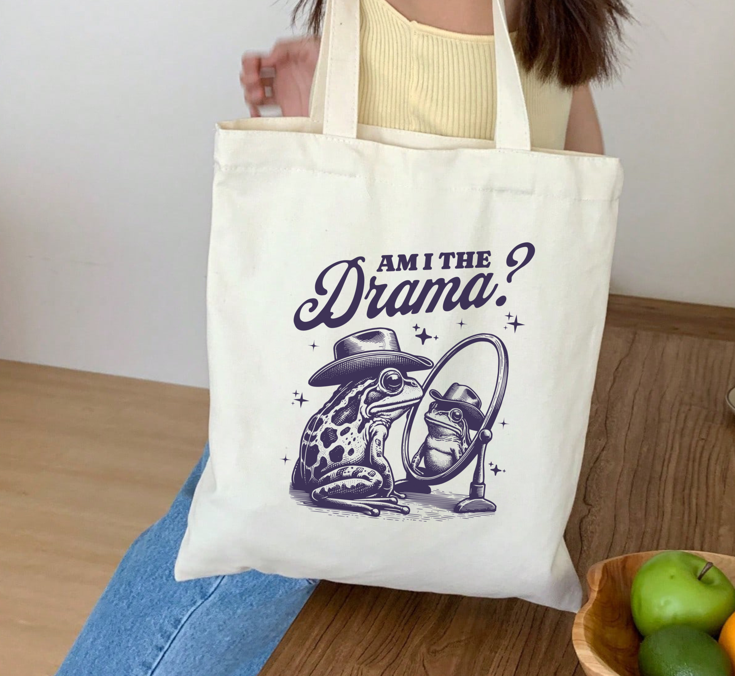 Am I The Drama Frog Tote Bag
