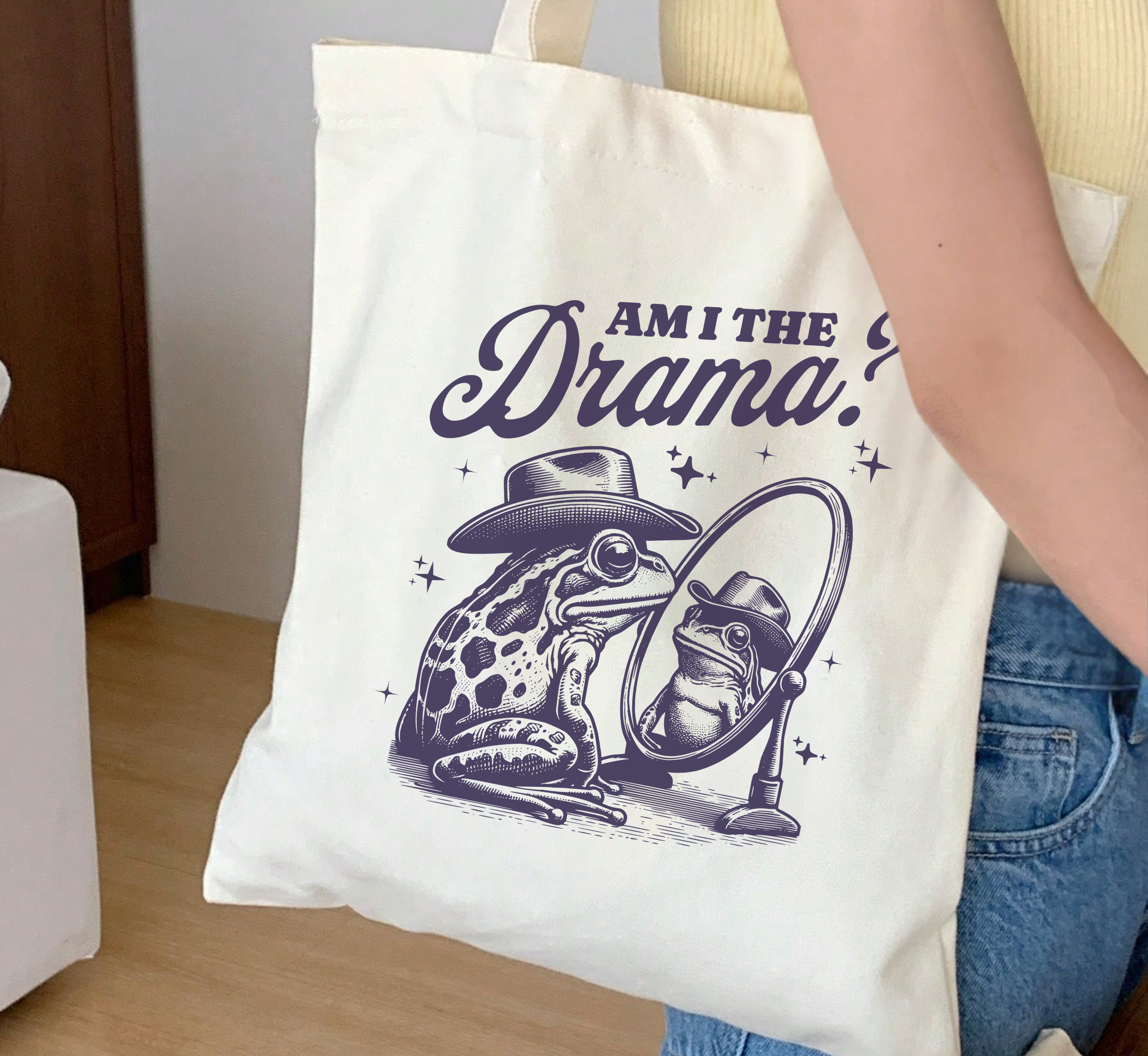 Am I The Drama Frog Tote Bag