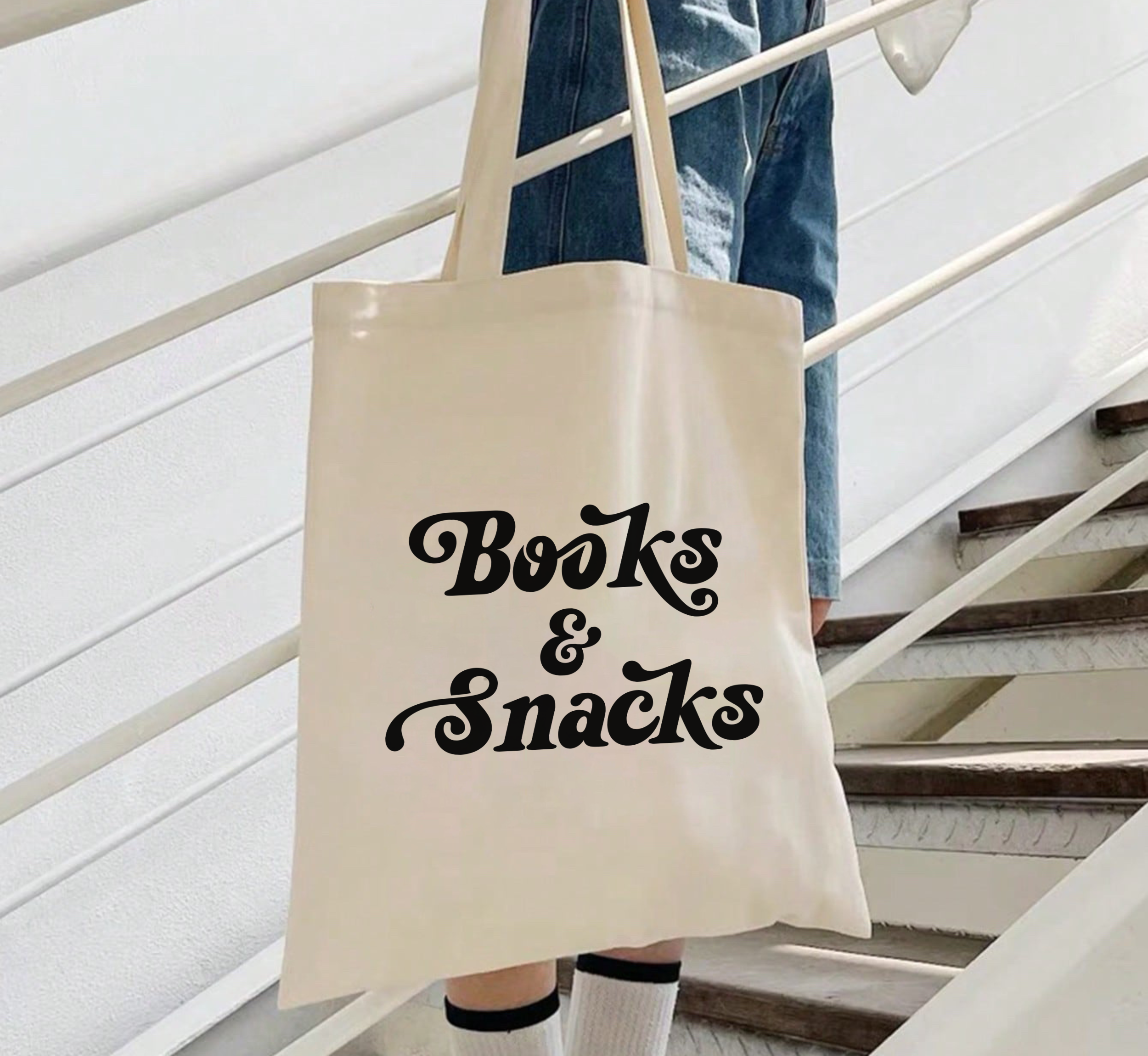 Books and Snacks Tote Bag