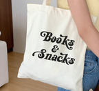 Books and Snacks Tote Bag