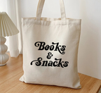 Books and Snacks Tote Bag