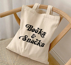 Books and Snacks Tote Bag
